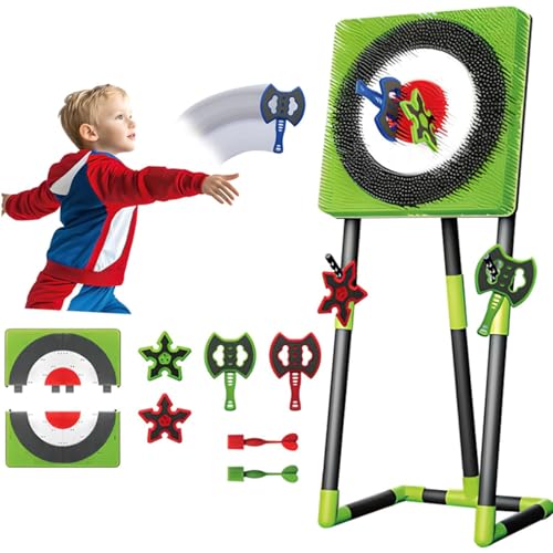 Dart- und Axtwurfspiel-Set – Enthält 2 Äxte, 2 Sechspunktpfeile und 2 Pfeile – Perfekt für Gartenspiele drinnen und draußen Dart- und Axtwurfspiel-Set – Enthält 2 Äxte, 2 Sechspunktpfeile und 2 Pfeile – Perfekt für Gartenspiele drinnen und draußen von Generisch