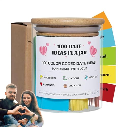 Date-Ideen für Paare – 100 Date-Ideen in einem Glas, farbcodierte Datumsideen, lustige Date-Nachtkarten, Date-Nacht-Spiele, Paare, Date-Nacht-Aktivitäten für Hochzeitstage Date-Ideen für Paare – 100 Date-Ideen in einem Glas, farbcodierte Datumsideen, lustige Date-Nachtkarten, Date-Nacht-Spiele, Paare, Date-Nacht-Aktivitäten für Hochzeitstage von Generisch