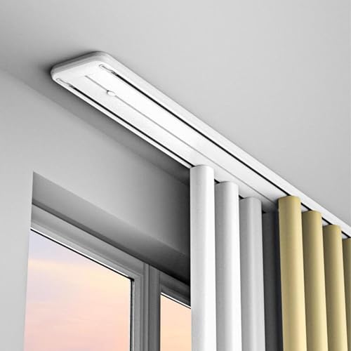 Deckenhalterung, Aluminiumlegierung, leise, doppelte Vorhangschiene für Wohnzimmer und Schlafzimmer Deckenhalterung, Aluminiumlegierung, leise, doppelte Vorhangschiene für Wohnzimmer und Schlafzimmer von Generisch