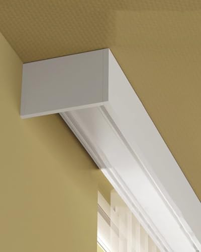 Deckenhalterung Vorhangschiene für Doppelschienen, ultra-leise Rollos, Querbehang, perfekt für Schlafzimmer-Fensterdekoration von Generisch