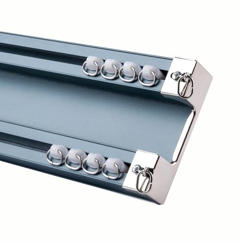 Deckenvorhangschiene, Doppelvorhangschiene für Raumteiler, Aluminiumstange, Farbe B, Größe 2,8 m (2 x 1,4 m), perfekt für Heimdekoration und Raummanagement, 1 m - 6 m von Generisch