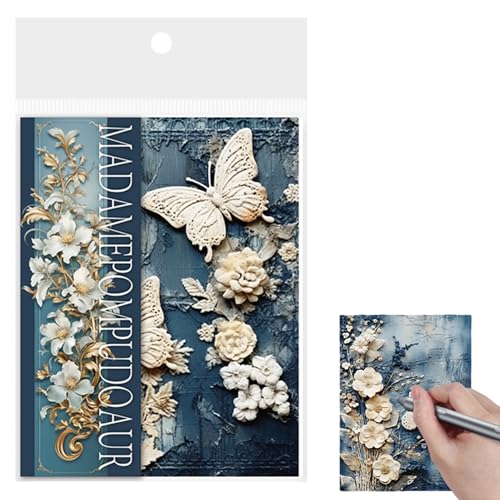 Decoupage-Papier zum Basteln,Scrapbook-Papierblock | Zerreißbares Scrapbooking-Papier im Blumenstil zum Basteln - Multifunktionales Kunsthandwerkszubehör, dekoratives Briefpapier für das Scrapbook-Co von Generisch