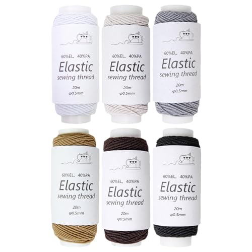 Dehnbare elastische Schnur – stilvolle elastische Schnur, Stretchschnur, 6 Rollen, elastische Kordel, bequeme Perlenschnüre für Schmuckherstellung Dehnbare elastische Schnur – stilvolle elastische Schnur, Stretchschnur, 6 Rollen, elastische Kordel, bequeme Perlenschnüre für Schmuckherstellung von Generisch