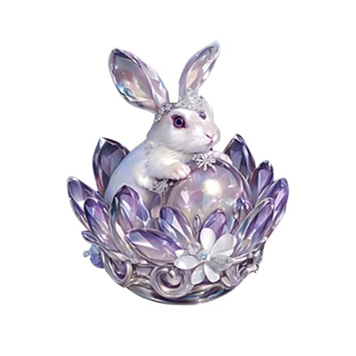 Deko für Ostern Lila Acryl Ostern Hängende Ornamente Lila Nette Acryl Kristall Hase Valentinstag Tischdekoration Osterhase Dekorationen Spaß Tischdekoration Valentinstag Tischdekoration (A, A) von Generisch
