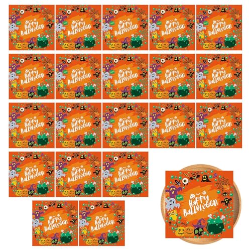 Dekorative Papierservietten Halloween, Halloween-Servietten aus Papier | Halloween-Serviette mit Geister- und Hexenmotiv,Umweltfreundliche Mehrzweck-servietten, gruselige Fledermausservietten für Coc Dekorative Papierservietten Halloween, Halloween-Servietten aus Papier | Halloween-Serviette mit Geister- und Hexenmotiv,Umweltfreundliche Mehrzweck-servietten, gruselige Fledermausservietten für Coc von Generisch