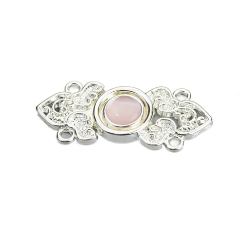 Dekorative Schnallen, 10 Stück chinesischer Stil, Bekleidungszubehör, Zinklegierung, Nähschnallen, Hosen, elegante Metallknöpfe, Jeans (Rosa), 10 Stück von Generisch