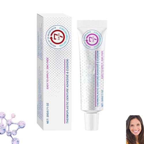 Dental Adhesive Zahnhaftmittel Denture Fixative Zahnprothesenhaftgel Für Lockere Unbequeme Zahnprothesen Prothesenfixierungsmittel Thermoplastic für Frauen Männer und Erwachsene (1) von Generisch