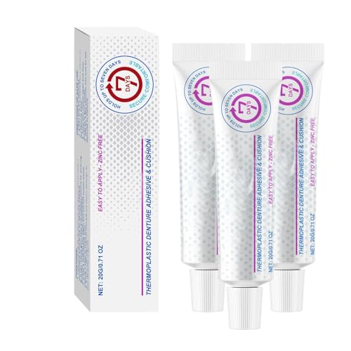 Dental Adhesive Zahnhaftmittel Denture Fixative Zahnprothesenhaftgel Für Lockere Unbequeme Zahnprothesen Prothesenfixierungsmittel Thermoplastic für Frauen Männer und Erwachsene (3) von Generisch