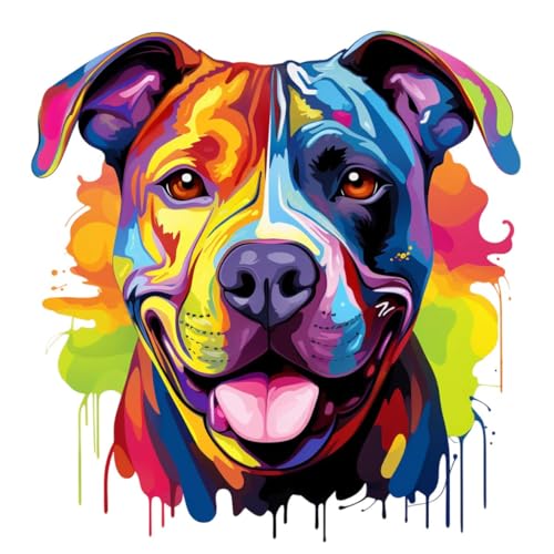 Designer Aufkleber/Sticker/Wandaufkleber/Decal/Fotosticker/Dekoration Vinyl - XL- bunt - Hund American Staffordshire Terrier 01 Designer Aufkleber/Sticker/Wandaufkleber/Decal/Fotosticker/Dekoration Vinyl - XL- bunt - Hund American Staffordshire Terrier 01 von Generisch