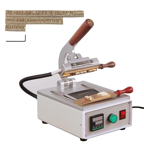 Desktop-Heißprägemaschine mit LCD-Display, 26 Buchstaben & Zahlen für Leder- und Stoffhandwerk von Generisch