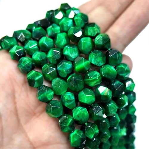 Diamant-Perlen, Grreens, Tigerauge, Naturstein, runde Perlen, DIY-Armband, Halskette, Anhänger für Schmuckherstellung, 38,1 cm, 6 mm, ca. 62 Stück Diamant-Perlen, Grreens, Tigerauge, Naturstein, runde Perlen, DIY-Armband, Halskette, Anhänger für Schmuckherstellung, 38,1 cm, 6 mm, ca. 62 Stück von Generisch