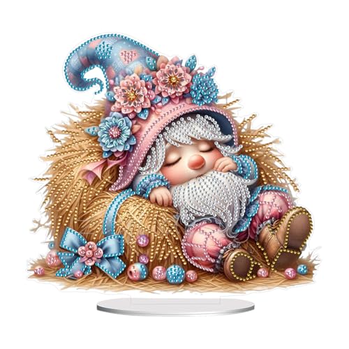 Diamond Painting Deko, Heuhaufen Doppelseitig 5D Diamant Malerei Tischdeko, Gnome Diamant Malerei Kunst Set Ornamente, Zuhause Deko Geschenke für Frauen Mädchen Diamond Painting Deko, Heuhaufen Doppelseitig 5D Diamant Malerei Tischdeko, Gnome Diamant Malerei Kunst Set Ornamente, Zuhause Deko Geschenke für Frauen Mädchen von Generisch