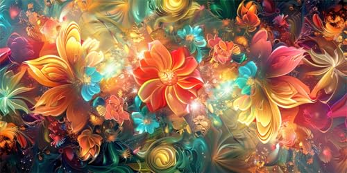 Diamond Painting Erwachsene, DIY 5D Bunte Blumen Diamant Painting Bilder für Kinder Anfänger, Diamant Malerei Set Eckige Steine Voll Diamant Kunst Kits Cross Stickerei für Wand Dekor 60x120cm, P6114 Diamond Painting Erwachsene, DIY 5D Bunte Blumen Diamant Painting Bilder für Kinder Anfänger, Diamant Malerei Set Eckige Steine Voll Diamant Kunst Kits Cross Stickerei für Wand Dekor 60x120cm, P6114 von Generisch