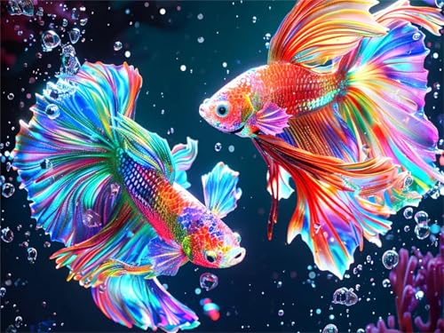 Diamond Painting Erwachsene, DIY 5D Farbige Fische Diamant Painting Bilder für Kinder Anfänger, Diamant Malerei Set Eckige Steine Voll Cross Stickerei Kunst Kits Basteln für Wand Dekor 60x90cm H1528 Diamond Painting Erwachsene, DIY 5D Farbige Fische Diamant Painting Bilder für Kinder Anfänger, Diamant Malerei Set Eckige Steine Voll Cross Stickerei Kunst Kits Basteln für Wand Dekor 60x90cm H1528 von Generisch