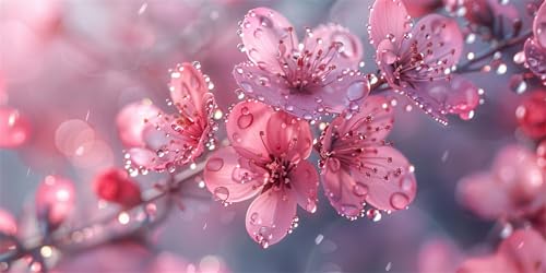 Diamond Painting Erwachsene, DIY 5D Rosa Blumen Diamant Painting Bilder für Kinder Anfänger, Diamant Malerei Set Eckige Steine Voll Diamant Kunst Kits Cross Stickerei für Wand Dekor 100x200cm, P380 Diamond Painting Erwachsene, DIY 5D Rosa Blumen Diamant Painting Bilder für Kinder Anfänger, Diamant Malerei Set Eckige Steine Voll Diamant Kunst Kits Cross Stickerei für Wand Dekor 100x200cm, P380 von Generisch