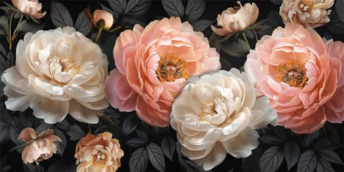 Diamond Painting Erwachsene, DIY 5D Rosa Blumen Diamant Painting Bilder für Kinder Anfänger, Diamant Malerei Set Runde Steine Voll Diamant Kunst Kits Cross Stickerei für Wand Dekor 100x200cm, P523 Diamond Painting Erwachsene, DIY 5D Rosa Blumen Diamant Painting Bilder für Kinder Anfänger, Diamant Malerei Set Runde Steine Voll Diamant Kunst Kits Cross Stickerei für Wand Dekor 100x200cm, P523 von Generisch