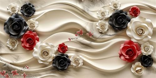 Diamond Painting Erwachsene, DIY 5D Weiße Blumen Diamant Painting Bilder für Kinder Anfänger, Diamant Malerei Set Runde Steine Voll Diamant Kunst Kits Cross Stickerei für Wand Dekor 90x180cm, P446 Diamond Painting Erwachsene, DIY 5D Weiße Blumen Diamant Painting Bilder für Kinder Anfänger, Diamant Malerei Set Runde Steine Voll Diamant Kunst Kits Cross Stickerei für Wand Dekor 90x180cm, P446 von Generisch