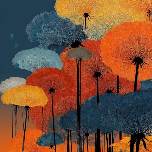 Diamond Painting Erwachsene Blume Diamond Painting Kinder Baum, DIY 5D Bastelset Erwachsene Full Drill Eckige Stickerei Anfänger Stickerei Kreuzstich Malerei für Wall Decor, Geschenk 50x50cm R-3P93 von Generisch