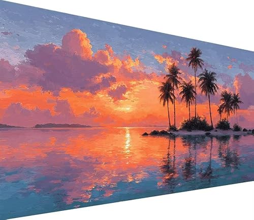 Diamond Painting Erwachsene Groß XXL Baum, 5D Diamond Painting Sea, DIY Voller (Runde) Diamant Anfänger Basteln Set, Stickerei Kreuzstich Malerei für Zimmer Deko Art, Geschsenk Frau 60x120cm 7-3465 von Generisch