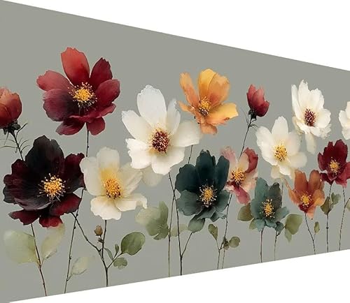 Diamond Painting Erwachsene Groß XXL Blume, 5D Diamond Painting Anlage, DIY Voller (Runde) Diamant Anfänger Basteln Set, Stickerei Kreuzstich Malerei für Zimmer Deko Art, Geschsenk 50x100cm 4-R912 von Generisch