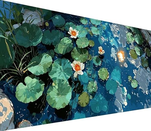 Diamond Painting Erwachsene Groß XXL Blume, 5D Diamond Painting Anlage, DIY Voller (Runde) Diamant Anfänger Basteln Set, Stickerei Kreuzstich Malerei für Zimmer Deko Art, Geschsenk 50x100cm B-D166 von Generisch