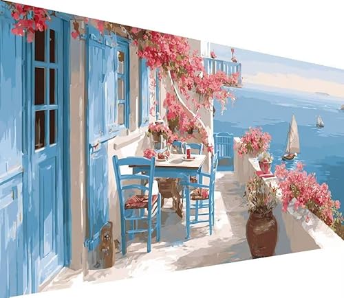 Diamond Painting Erwachsene Groß XXL Blume, 5D Diamond Painting Sea, DIY Voller (Runde) Diamant Anfänger Basteln Set, Stickerei Kreuzstich Malerei für Zimmer Deko Art, Geschsenk Frau 30x60cm B-Z074 von Generisch