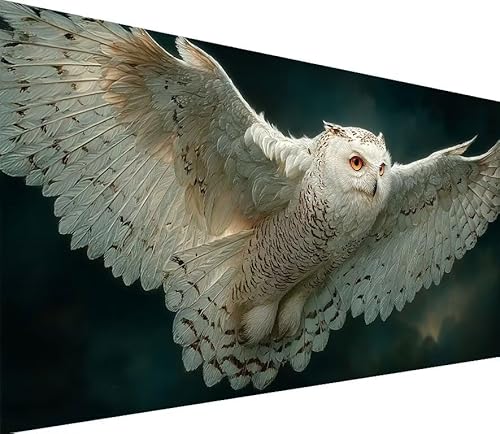 Diamond Painting Erwachsene Groß XXL Eule, 5D Diamond Painting Tier, DIY Voller (Runde) Diamant Anfänger Basteln Set, Stickerei Kreuzstich Malerei für Zimmer Deko Art, Geschsenk 60x120cm S-O729 von Generisch