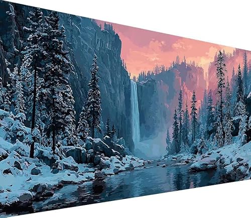 Diamond Painting Erwachsene Groß XXL Fallen, 5D Diamond Painting Fluss, DIY Voller (Runde) Diamant Anfänger Basteln Set, Stickerei Kreuzstich Malerei für Zimmer Deko Art, Geschsenk 70x140cm H-0M66 von Generisch