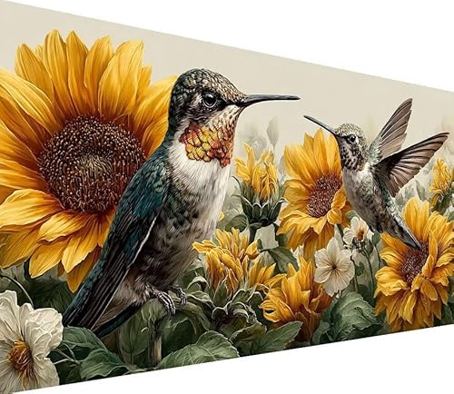 Diamond Painting Erwachsene Groß XXL Kolibri, 5D Diamond Painting Vogel, DIY Voller (Runde) Diamant Anfänger Basteln Set, Stickerei Kreuzstich Malerei für Zimmer Deko Art, Geschsenk 30x60cm E-D510 von Generisch