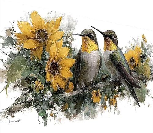 Diamond Painting Erwachsene Groß XXL Vogel, 5D Diamond Painting Tier, DIY Voller (Runde) Diamant Anfänger Basteln Set, Stickerei Kreuzstich Malerei für Zimmer Deko Art, Geschsenk 50x100cm 6-SY18 von Generisch