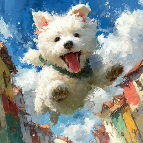 Diamond Painting Erwachsene Hund Diamond Painting Kinder Stadt, DIY 5D Bastelset Erwachsene Full Drill Eckige Stickerei Kreuzstich Anfänger Malerei für Home Wall Decor, Geschenk 100x100cm V-C076 Diamond Painting Erwachsene Hund Diamond Painting Kinder Stadt, DIY 5D Bastelset Erwachsene Full Drill Eckige Stickerei Kreuzstich Anfänger Malerei für Home Wall Decor, Geschenk 100x100cm V-C076 von Generisch