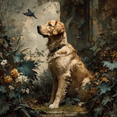 Diamond Painting Erwachsene Hund Diamond Painting Kinder Vogel, DIY 5D Bastelset Erwachsene Full Drill Eckige Stickerei Kreuzstich Anfänger Malerei für Home Wall Decor, Geschenk 100x100cm H-7R88 Diamond Painting Erwachsene Hund Diamond Painting Kinder Vogel, DIY 5D Bastelset Erwachsene Full Drill Eckige Stickerei Kreuzstich Anfänger Malerei für Home Wall Decor, Geschenk 100x100cm H-7R88 von Generisch