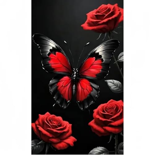 Diamond Painting Erwachsene Kits, 5D Rote Rose Diamant Painting Bilder Anfänger DIY Quadrat Malen Nach Zahlen Vollbohrer Diamanten Malerei Stickerei Kreuzstich Geschenke Home Wand Dekor 50x100cm Z4830 Diamond Painting Erwachsene Kits, 5D Rote Rose Diamant Painting Bilder Anfänger DIY Quadrat Malen Nach Zahlen Vollbohrer Diamanten Malerei Stickerei Kreuzstich Geschenke Home Wand Dekor 50x100cm Z4830 von Generisch