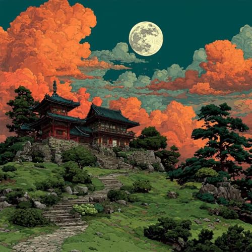 Diamond Painting Erwachsene Mond Diamond Painting Kinder Tempel, DIY 5D Bastelset Erwachsene Full Drill Eckige Stickerei Kreuzstich Anfänger Malerei für Home Wall Decor, Geschenk 100x100cm Q-A546 Diamond Painting Erwachsene Mond Diamond Painting Kinder Tempel, DIY 5D Bastelset Erwachsene Full Drill Eckige Stickerei Kreuzstich Anfänger Malerei für Home Wall Decor, Geschenk 100x100cm Q-A546 von Generisch