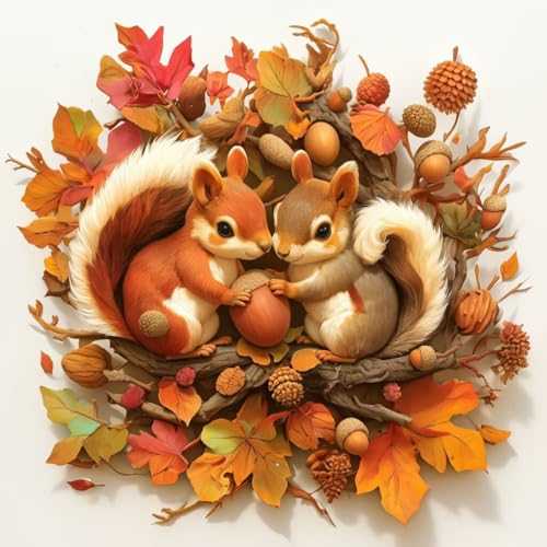 Diamond Painting Erwachsene Set Squirrel Diamant Painting Bilder Anfänger, 5D Full Drill Diamant Malerei, DIY Crystal Art 30x30cm Klein Kits Arts Geschenk für Home Wand Décor 902 Diamond Painting Erwachsene Set Squirrel Diamant Painting Bilder Anfänger, 5D Full Drill Diamant Malerei, DIY Crystal Art 30x30cm Klein Kits Arts Geschenk für Home Wand Décor 902 von Generisch