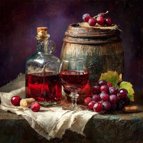 Diamond Painting Erwachsene Traube Diamond Painting Kinder Rotwein, DIY 5D Bastelset Erwachsene Full Drill Eckige Stickerei Kreuzstich Anfänger Malerei für Home Wall Decor, Geschenk 50x50cm N-5027 Diamond Painting Erwachsene Traube Diamond Painting Kinder Rotwein, DIY 5D Bastelset Erwachsene Full Drill Eckige Stickerei Kreuzstich Anfänger Malerei für Home Wall Decor, Geschenk 50x50cm N-5027 von Generisch
