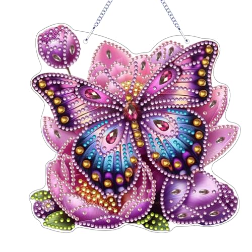 Diamond Painting Schmetterling Anhänger 5D Diamant Painting Kranz mit Kette Diamant Malerei Fensterbilder Wandbehang Kits für Fenster Wand Und Eingang Decor Geschenk Diamond Painting Schmetterling Anhänger 5D Diamant Painting Kranz mit Kette Diamant Malerei Fensterbilder Wandbehang Kits für Fenster Wand Und Eingang Decor Geschenk von Generisch