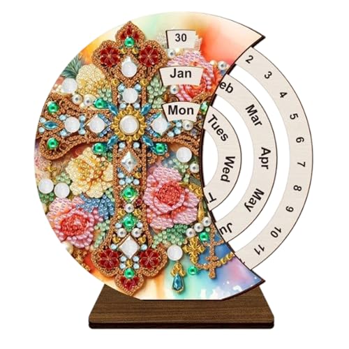 Diamond Perpetual Calendar Ornaments, Perpetual Desk Calendar Diamond Art Painting | Creative Design, Wooden Home Decoration, For Home Offices Decor Diamond Perpetual Calendar Ornaments, Perpetual Desk Calendar Diamond Art Painting | Creative Design, Wooden Home Decoration, For Home Offices Decor von Generisch
