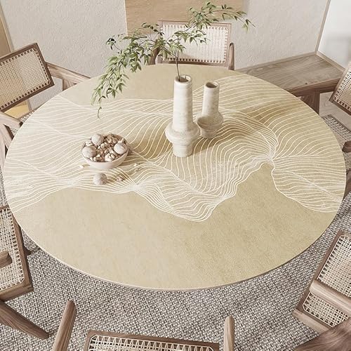 Dicke, doppelseitige Tischunterlage aus PU-Leder, für Kaffee und Esstisch, wasserdicht, rutschfest, stilvolle Tischdecke für Heimdekoration, Modell B, 110 cm Dicke, doppelseitige Tischunterlage aus PU-Leder, für Kaffee und Esstisch, wasserdicht, rutschfest, stilvolle Tischdecke für Heimdekoration, Modell B, 110 cm von Generisch