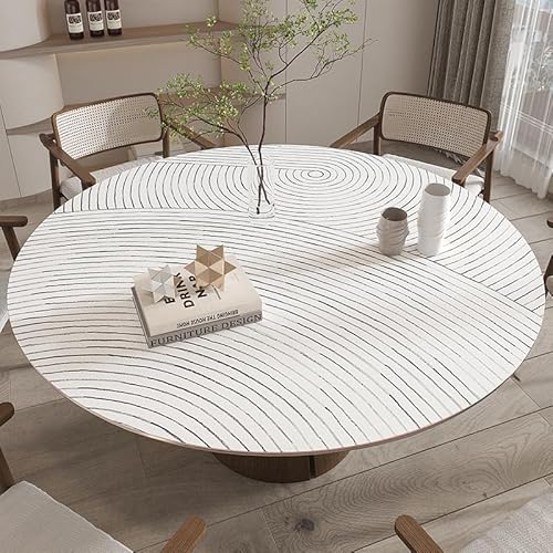 Dicke, doppelseitige Tischunterlage aus PU-Leder, stilvolle Couchtischdecke für Ess- und Couchtische, 90 cm, langlebig, leicht zu reinigen, schützt Oberflächen von Generisch