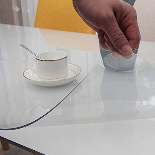 Dicke 2 mm transparente PVC-Tischdecke – wasserdicht, leicht zu reinigen, transparenter Esstischschutz für Küche – perfekte Passform für 152,4 cm große Tische Dicke 2 mm transparente PVC-Tischdecke – wasserdicht, leicht zu reinigen, transparenter Esstischschutz für Küche – perfekte Passform für 152,4 cm große Tische von Generisch