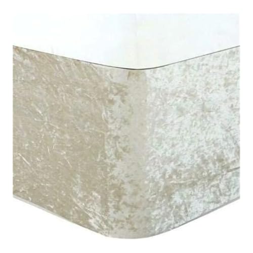 Dicker Bettvolant aus Pannesamt, mit rundum elaktischen Gürteln und drei Seiten, Stoff-Bettrock, Weiß, 1 Einzelbett, 120 x 200 x 32 cm Dicker Bettvolant aus Pannesamt, mit rundum elaktischen Gürteln und drei Seiten, Stoff-Bettrock, Weiß, 1 Einzelbett, 120 x 200 x 32 cm von Generisch