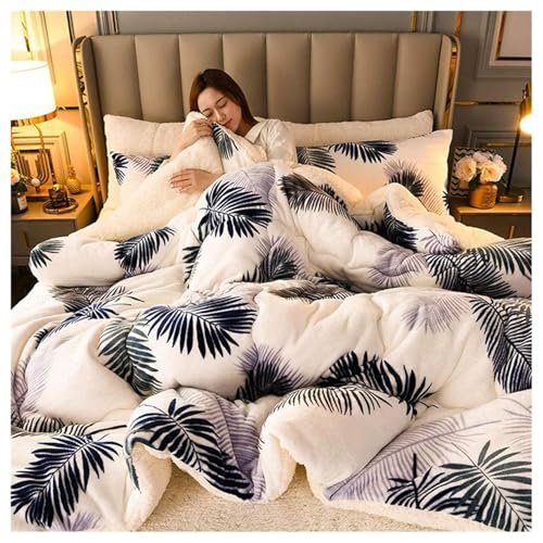 Dicker und dichter Fleece-Lamm-Samtstoff, Winter-Baumwolldecke, warmer Kaschmir-Steppkern, superweiche Bettwäsche, Woll-Fleece-Decke Dicker und dichter Fleece-Lamm-Samtstoff, Winter-Baumwolldecke, warmer Kaschmir-Steppkern, superweiche Bettwäsche, Woll-Fleece-Decke von Generisch