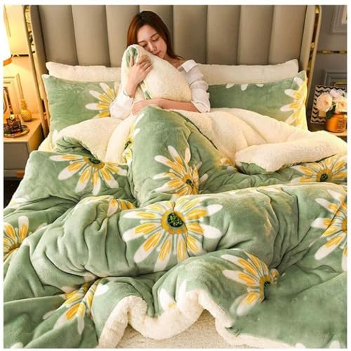 Dicker und dichter Fleece-Lamm-Samtstoff, Winter-Baumwolldecke, warmer Kaschmir-Steppkern, superweiche Bettwäsche, Woll-Fleece-Decke Dicker und dichter Fleece-Lamm-Samtstoff, Winter-Baumwolldecke, warmer Kaschmir-Steppkern, superweiche Bettwäsche, Woll-Fleece-Decke von Generisch