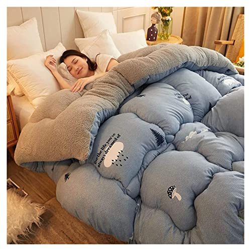 Dicker und dichter Fleece-Lamm-Samtstoff, Winter-Baumwolldecke, warmer Kaschmir-Steppkern, superweiche Bettwäsche, Woll-Fleecedecke Dicker und dichter Fleece-Lamm-Samtstoff, Winter-Baumwolldecke, warmer Kaschmir-Steppkern, superweiche Bettwäsche, Woll-Fleecedecke von Generisch