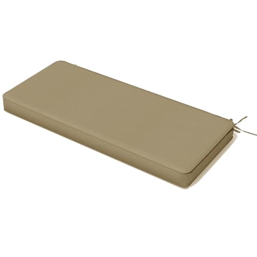 Dickes Erkerfenster-Sitzkissen, wasserdichte Schaumstoffunterlage für 2-Sitzer-Möbel, Outdoor, Garten, Terrasse, Bank, lange Hängematte, Schaukelsitz, 150 x 30 x 3 cm, Polsterstoff von Generisch