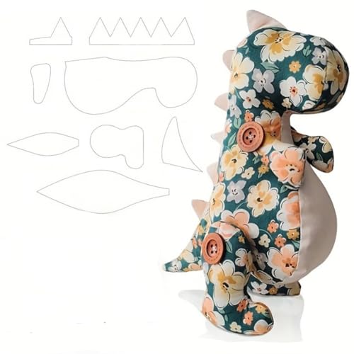 Dinosaurier-Puppen-Nähschablonen-Muster-Set, 8-teilig, Acryl-Vorlagen, Lineal, Schnittmuster, Schneideset, wiederverwendbar, DIY, Basteln, Quilten, Vorlagen für Anfänger, 38,1 cm von Generisch