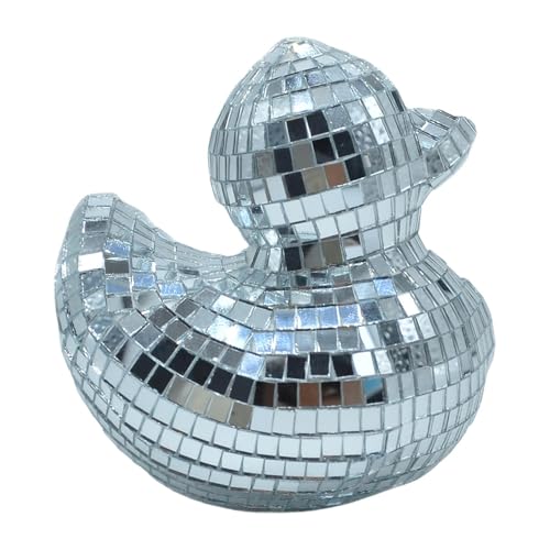 Discokugel-Kuchenaufsatz – Discokugel-Dekorationen | Disko-Entenform reflektierende Kuchendekoration | verspiegeltes Glas-Schreibtisch-Ornament | Disco-Themen-Entenform, kreative Kuchendekoration für Discokugel-Kuchenaufsatz – Discokugel-Dekorationen | Disko-Entenform reflektierende Kuchendekoration | verspiegeltes Glas-Schreibtisch-Ornament | Disco-Themen-Entenform, kreative Kuchendekoration für von Generisch