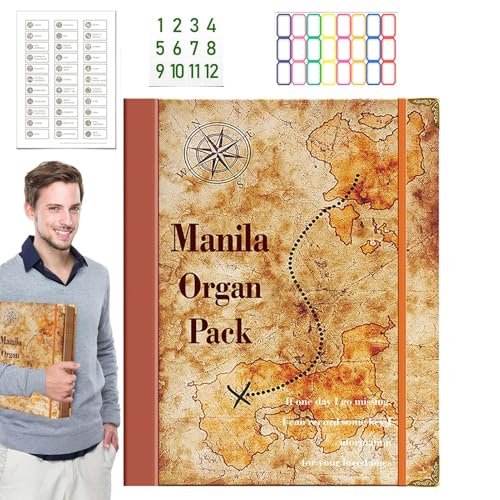 Dokumentenmappe, erweiterbarer Organizer, Dokumenten-Organizer mit Umschlagtasche für Karten, Fotos, Briefe, Papiere von Generisch