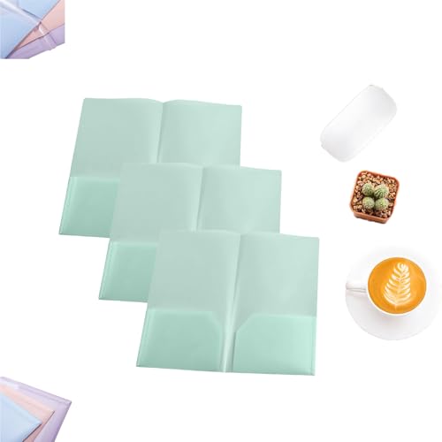 Dokumentenmappe A4, 180° Lay-Flat Open Mappe mit Fächern, 6 Farben erhältlich, mit Fächern, Wasserdichte Dokumententasche, Geeignet für die Dokumentenorganisation im Büro und in der Schule (D) von Generisch
